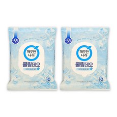 깨끗한나라 페퍼민트 쿨링 데오 물티슈 10매입, 2개
