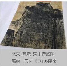 北宋 范寬 溪山行旅圖 畫心, 宋範寬溪山行旅圖山水名畫, 1個
