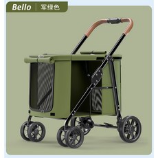 벨로 bello 유모차 휴대용 [Bello 이지폴딩 가벼운 경량 자동차 케이지 개모차, 녹색 하중 60근