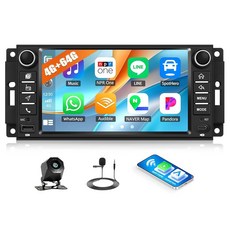 SIXTOP 8 코어 4G+64G 안드로이드 자동차 스테레오 지프 랭글 JK 컴퍼스 패트리어트/크라이슬러/닷지 RAM 충전기 무선 CarPlay 오토 7인치 터치스크린 GPS, 4G+64G, 4 코어