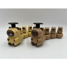 可愛小熊造型回力玩具組，寶寶啟蒙玩具，安全無毒材質，培養手眼協調, 深色豚豚, 1套