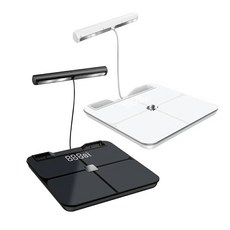 mimax 八電極智慧體重計，精準測量體脂，藍牙同步APP，簡約時尚健康管理好幫手, 黑色, 1個, BCA-381BC-W/B