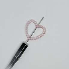 볼펜꾸미기 볼꾸 동대문 꾸미기 DIY AB코팅 하트 링 하트링 핑크 오로라