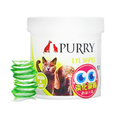 PURRY沛立潔 寵物淚痕清潔布 100片裝 犬貓適用 添加蘆薈萃取, 1個, 淚痕清潔布 100片  犬貓適用