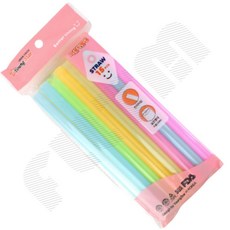 버블티빨대 플라스틱 일회용 스트로우 15개입