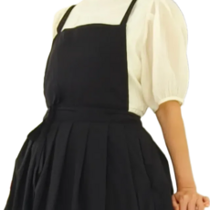 미용 미용실 방수 예쁜 애견미용 네일 블랙 검정 롱 앞치마, 1개, 검정(black)