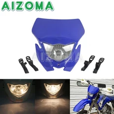 더트 바이크 오프로드 모토크로스 HI/lo 빔 H4 헤드라이트 페어링 엔듀로 헤드램프 Supermoto 야마하 WR 45, 02 Blue