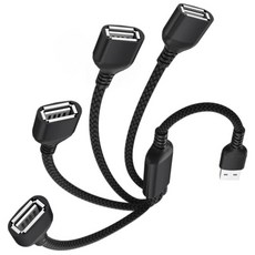 골제로 충전기 캠핑용 조명 GoalZero 배터리 충전 USB 차저 Y 스플리터 4in1, 1개, 블랙