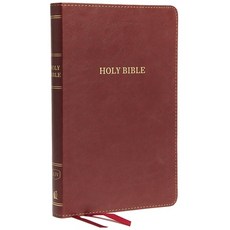 (영문도서) KJV Thinline Bible Standard Print Imitation Leather Burgundy Red Letter Edition Imitation Leather, Thomas Nelson, English, 9780718098247