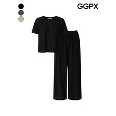 GGPX 라운드 다트넥 블라우스 앤 팬츠 셋업 (GQ4ST002F)