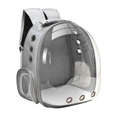寵物背包 貓狗背包 太空艙透氣寵物包 雙肩寵物外出提籠, 灰色, 1個