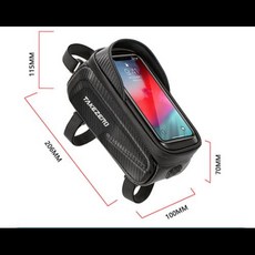 가방 스크린 사이클링 전면 터치 휴대용 스크린 가방 파우치 자전거 방수 프레임 자전거 자전거 가방 1L 반사 터치 액세서리, 1개