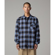 디키즈 DICKIES 원 포켓 옴브레 셔츠 Blue DIKU252LRSH003BL 165701