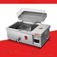 업소용 튀김기 2구 칸막이 핫도그 프라이어 미니 꼬치, 12 디지털 표시 튀김 1개 10 A, 기본 색상