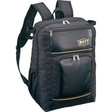 제트 야구 가방 팀 데이팩 배트 수납 가능 백팩, 블랙/골드, 1개