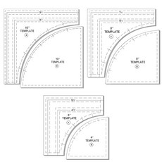 퀼트 템플릿 6개 커팅 패턴용 대형 퀼팅 눈금자 및 템플릿 0.6cm(1/4인치) 솔기 여유 용품 바느질 컷 측정용 DIY 공예 도구_100739, quilt stencils-6pcs