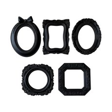 ERESGREAT 작은 액자 미니 화이트 프레임 냉장고용 자석 그림 프레임 빈티지 프레임 세트 크리스마스 장식 (5개 화이트), ERESGREAT 미니 블랙 프레임, 작은 그림 액자,, Black