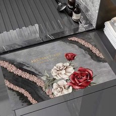 반려동물 미끄럼방지매트 초흡수성 건조 미끄럼 강아지, 1개, 금색 장미 정사각형, 60x90.2cm