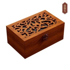 實木針線盒套裝 高檔鏤空花型七空盒, 1個