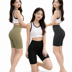 룰루레빗 3중재봉 슬림핏 하이웨스트 5부 레깅스