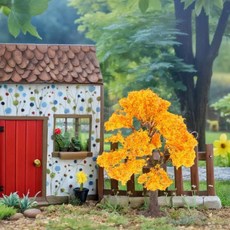 와이어 트리 미니어처 풍경 장식 미니 철도 인공 작은 식물, 1개, 기본