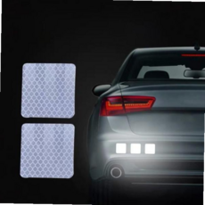 야간 휘광 자동차 리플렉터 반사 스티커, 별 골드, 직사각 골드