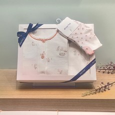 압소바 가볍고 편한 배냇저고리 가운 !![FW 내의 양말 2종 선물]!!사로이 내의*AZC10384(IVORY)피핑입체단말 따뜻한 오가닉 내의 임신 출산 선물