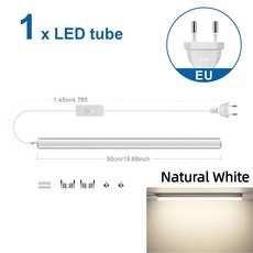 220V 110V T5 LED 바 램프 튜브 19 69 인치 알루미늄 합금 바디 휴대용 캐비닛 침실 벽 백라이트 복도, 3. Natural White-EU