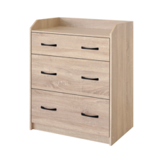 HOPMA 荷比北歐風三抽斗櫃 B-H300 寬70x深40.3x高84cm 淺橡木色, 淺橡木