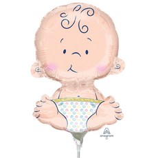 아나그램 미니쉐잎 웰컴베이비 호일풍선, 단품