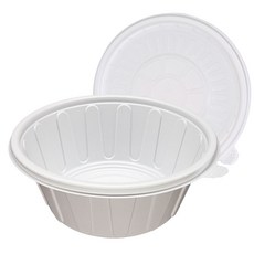 [일용상회]미니 탕용기 JH 195파이 대 1500ml 50세트 PP 백색, 50개