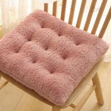 뽀글이 양털 소재 두툼한 쿠션 겨울철 보온 학생 직장인 식탁 서재 바닥 착석, 1개, 네이비