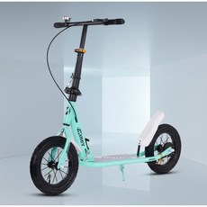 업그레이드 미끄럼 방지 접이식 킥보드 고강도프레임 광폭휠 높이 조절 가능 성인 및 청소년용 킥보드, 녹색, 1개