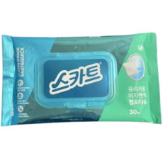 스카트 유리거울 이지앤퀵 청소티슈 30p, 1개