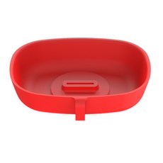 台灣24H速發 F8 夏季 寶寶用二合一矽膠雪糕支架 冰棒防滑防滴漏冰淇淋圓筒支架 雪糕支撐架, 紅色, 1個