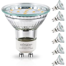 Comzler GU10 LED 전구 주방용 5000K 일광백색 교체 오목 트랙 조명 50W 할로겐 등가 4W 400LM CRI 85+ 120 ETL 비디밍 가능 6팩, 5000k Daylight, 12 Count (Pack of