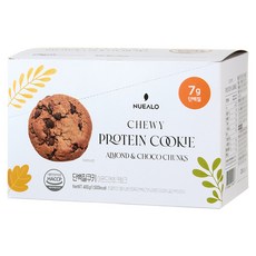 누알로 꾸덕한 단백질 쿠키 아몬드 앤 초코 청크 맛, 1개, 400g