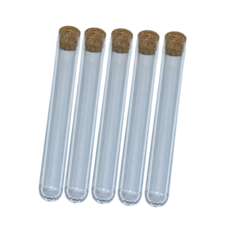 캡 투명 플라스틱 시험관 20x150mm 다용도 활용, 10개