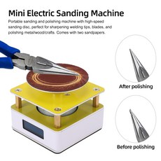 미니 전기 폴리셔 그라인더 다기능 휴대용 도구샌드페이퍼 2개 포함 4단 속도 조절 가능 10000 RPM, [01] 옵션1