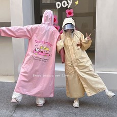 【山風與鷹】雨天出行必備電動車雨衣高顏值單人長款加厚防暴雨電瓶車自行車戶外騎行雨披