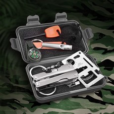 走走去旅行 野外求生避難防災急救工具包，地震應急 EDC套裝，戶外探險自救互救必備【FF090】, 1個