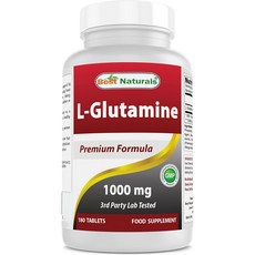 베스트 내추럴스 L-글루타민 1000 mg 180 태블릿, 2개, 180정