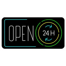 오픈 네온사인 조명 카페 패스트푸드 LED 무선 매장 리모콘 OPEN-G 모델, 1개, RGB