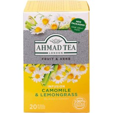 독일 아마드티 Ahmad Tea Camomile & Lemongrass 인퓨전 카모마일 & 레몬그라스 후르츠 and 허브차 티백, 7개, 1.5g, 20개입