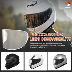 Pinlock EVO 김 서림 방지 인서트 Shoei Helmets 바이저 렌즈 CNS-1/CW-1/CWR-1 GT-Air/RF-SR/Neotec/Qwest/RF-1100/, Pinlock EVO 김 서림 방지 인서트, Shoei