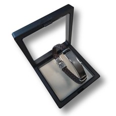 메종메나제 정전기 완화 방지 가죽 팔찌, 블랙