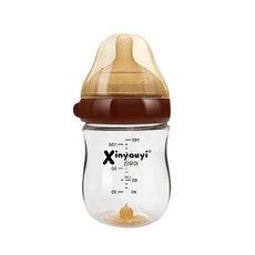 유아용 항가스 물컵 유리젖병 세트 아기용품 신생아 이유식컵, 160ml 유리 젖병, 호박색