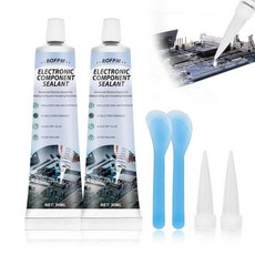 전자 실리콘 실란트 100ml 전자 방수 실리콘 접착제용 투명 컨포멀 코팅 회로 기판용 고속 건조 접착제 가전 제어 보드 LED 램프1.69floz2, 전자 실리콘 실란트 100ml 전자 방수 실리콘 접착제