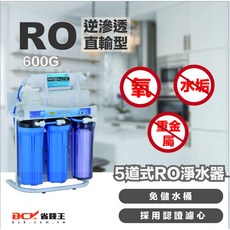 【省錢王】坦伯頓 600G RO逆滲透 RO直輸純水機 「免壓力桶」送 認證 304 不鏽鋼龍頭, 1個