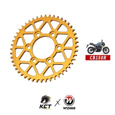 W!ZH 欣炫 R 428 CB150R 2018-22 後鋁齒 後齒盤 鋁合金, 1個, 45T,標準色(亮金色)